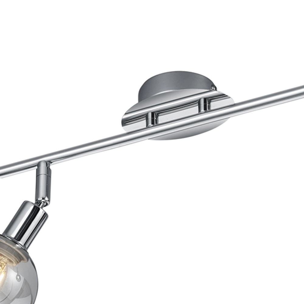 Plafonnier Chrome Brest 2 lumières réglables Trio 4017807434170