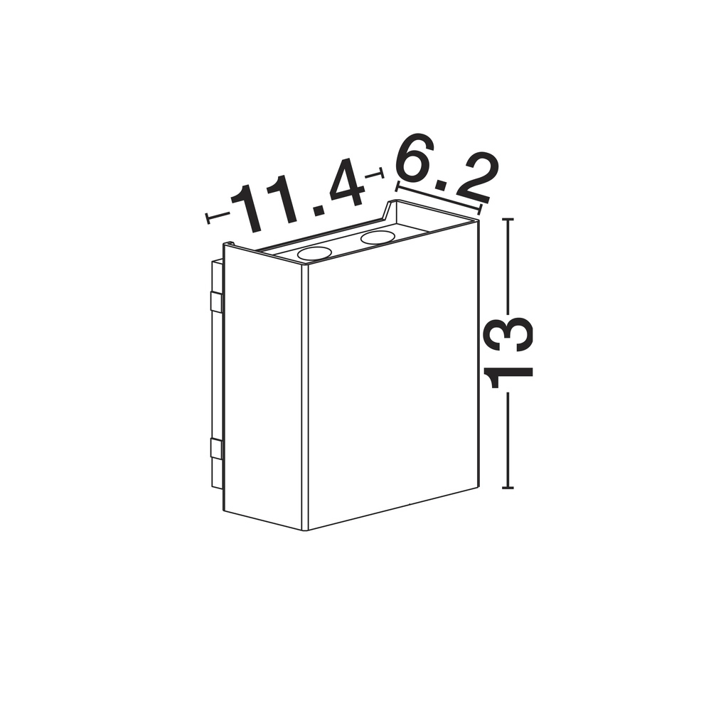 Spot monté en surface Elio blanc 11,4 cm Lyora 5212017476630