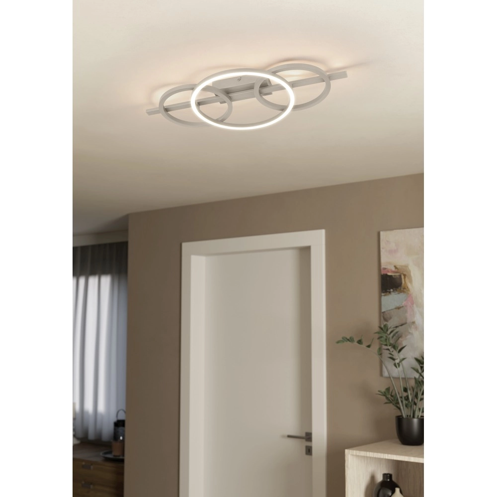 Lampe de plafond à design Planillo rond brun sable Eglo 9008606391448