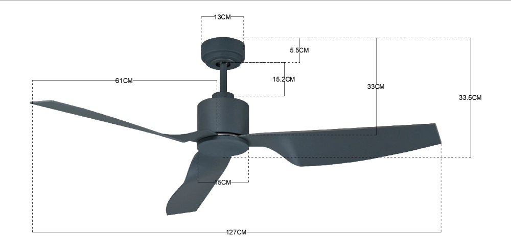 Ventilateur de plafond noir Airfusion Climate II Ø 127 cm Beacon 9333509091141