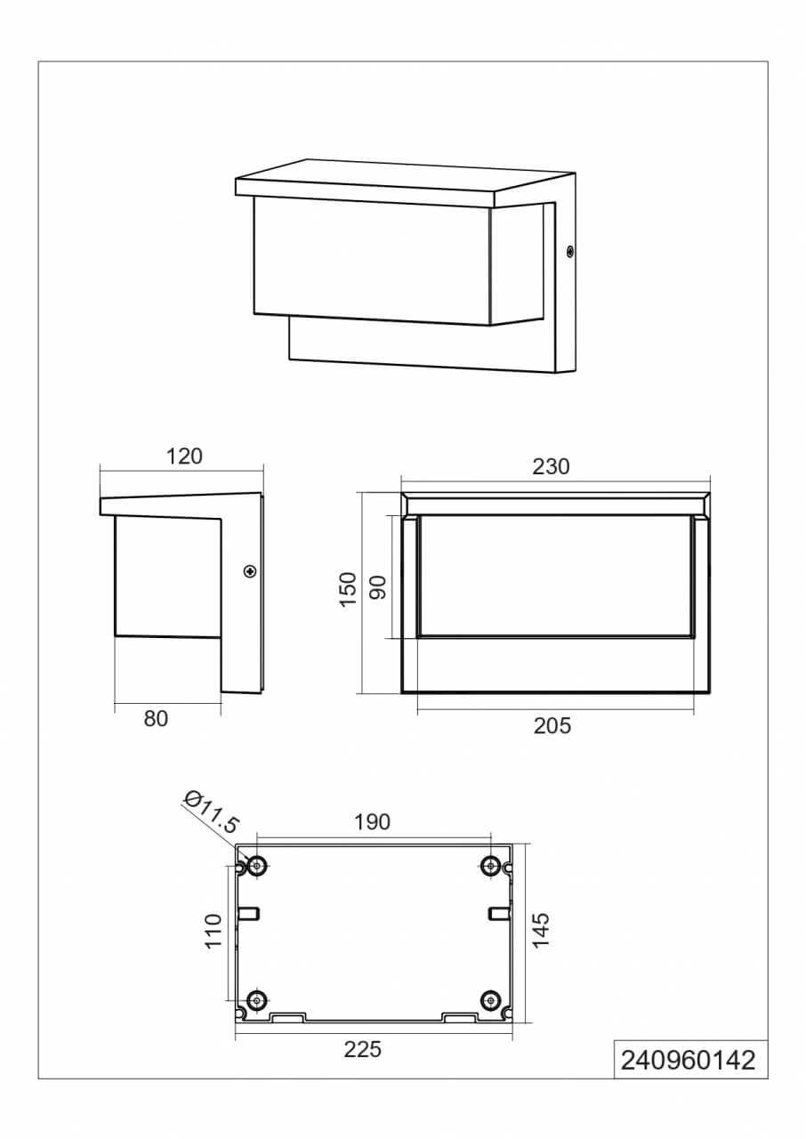 Applique Nestos anthracite Trio 4017807563993