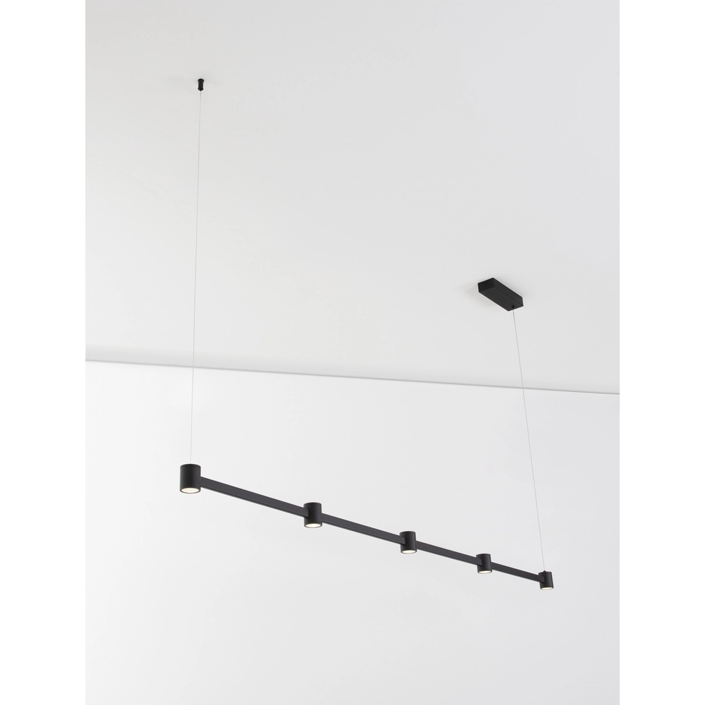 Suspension design Puize 5 lumières noir Lyora 5212017448590