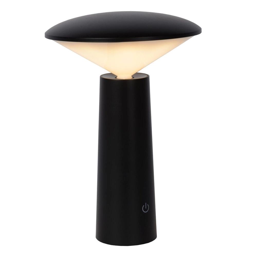 Lampe de table rechargeable Jive IP44 Couleur de lumière noire réglable Lucide 5411212021960