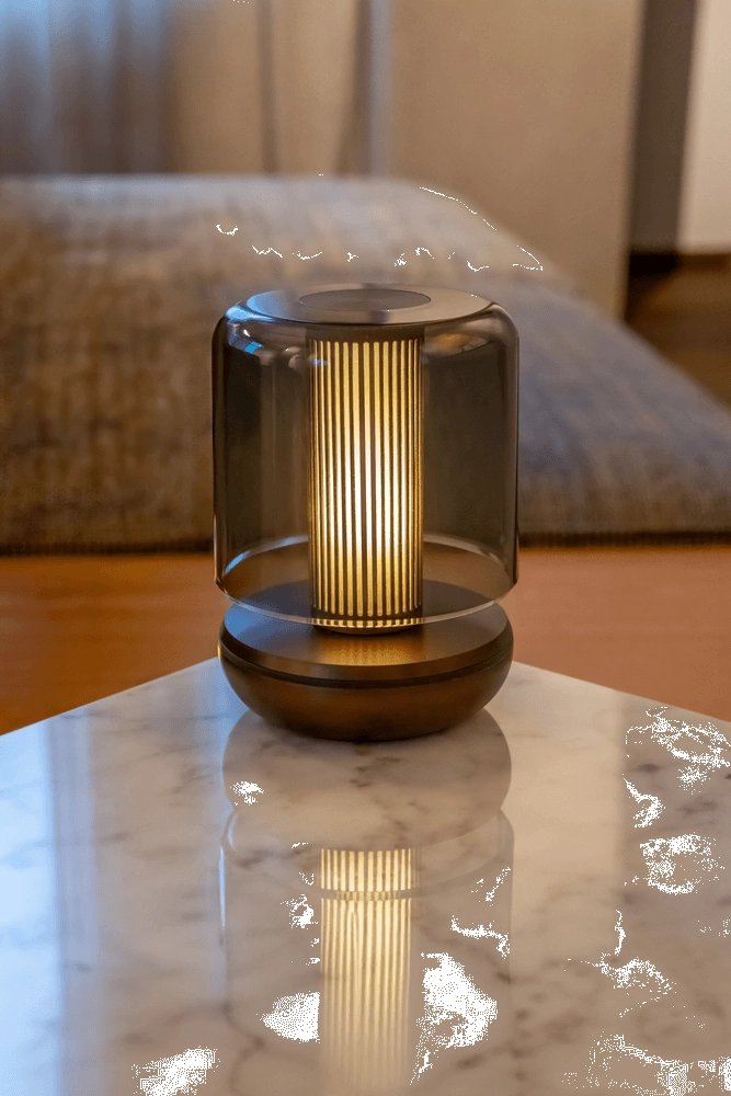 Lampe de table rechargeable Firefly or fumé Humble 6097522865846