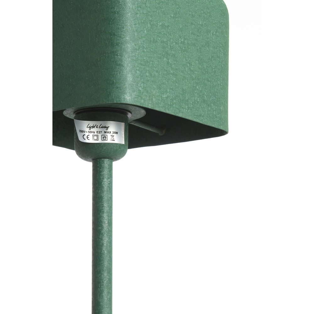 Lampe de chevet Elenie 15x15cm - vert foncé mat Light & Living 8717807818791