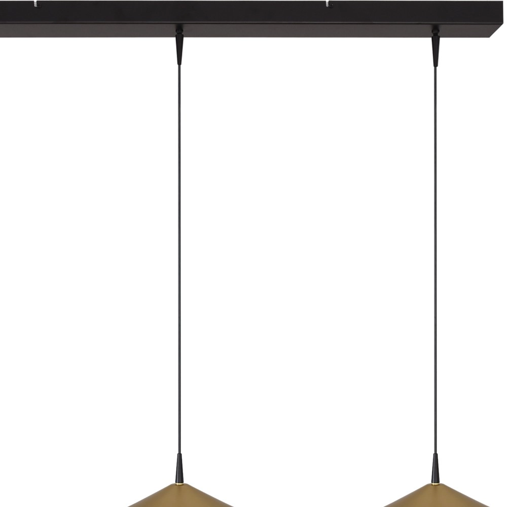 Lampe pendante à 3 lampes Ceppo noir avec or Ø 18cm Masterlight 8718121347349