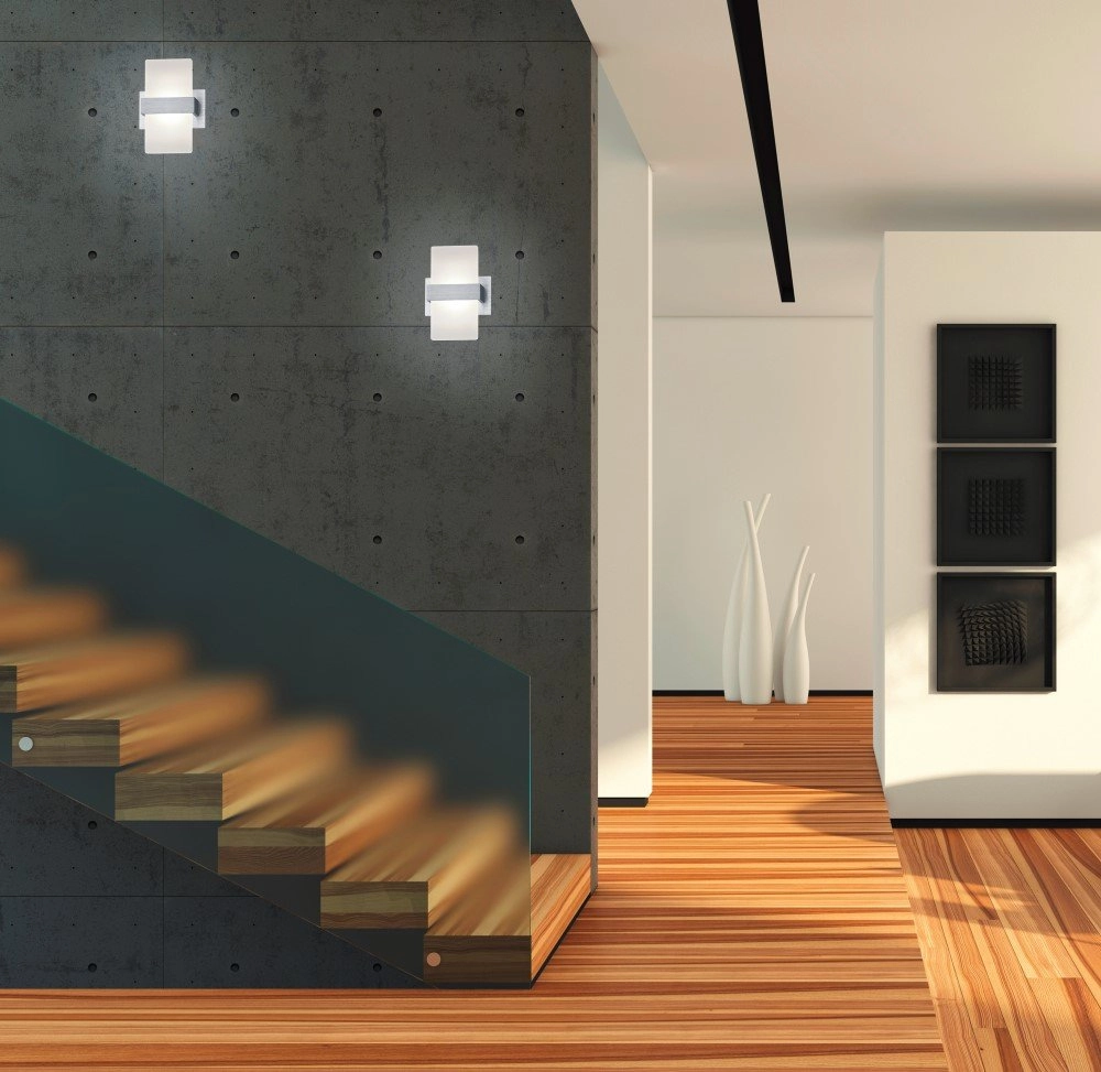Applique murale LED Platon gris métallisé Trio 4017807293968