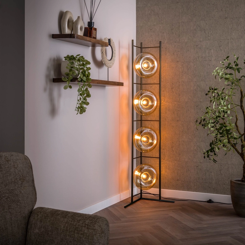 Lampe de pied en verre Soll 4x Ø 26cm