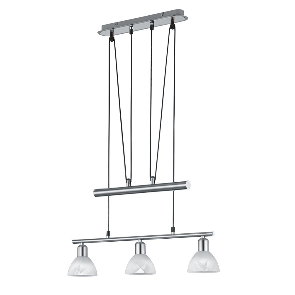 Lampe à suspension LED Levisto Nickel à 3 ampoules Lampe à suspension LED Levisto Nickel à 3 ampoules