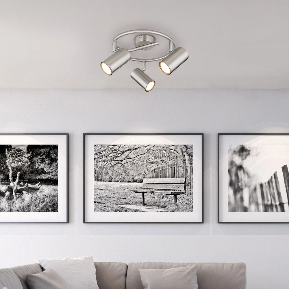 Lampe de plafond à 3 lumières Allvi nickel Globo 9007371445776