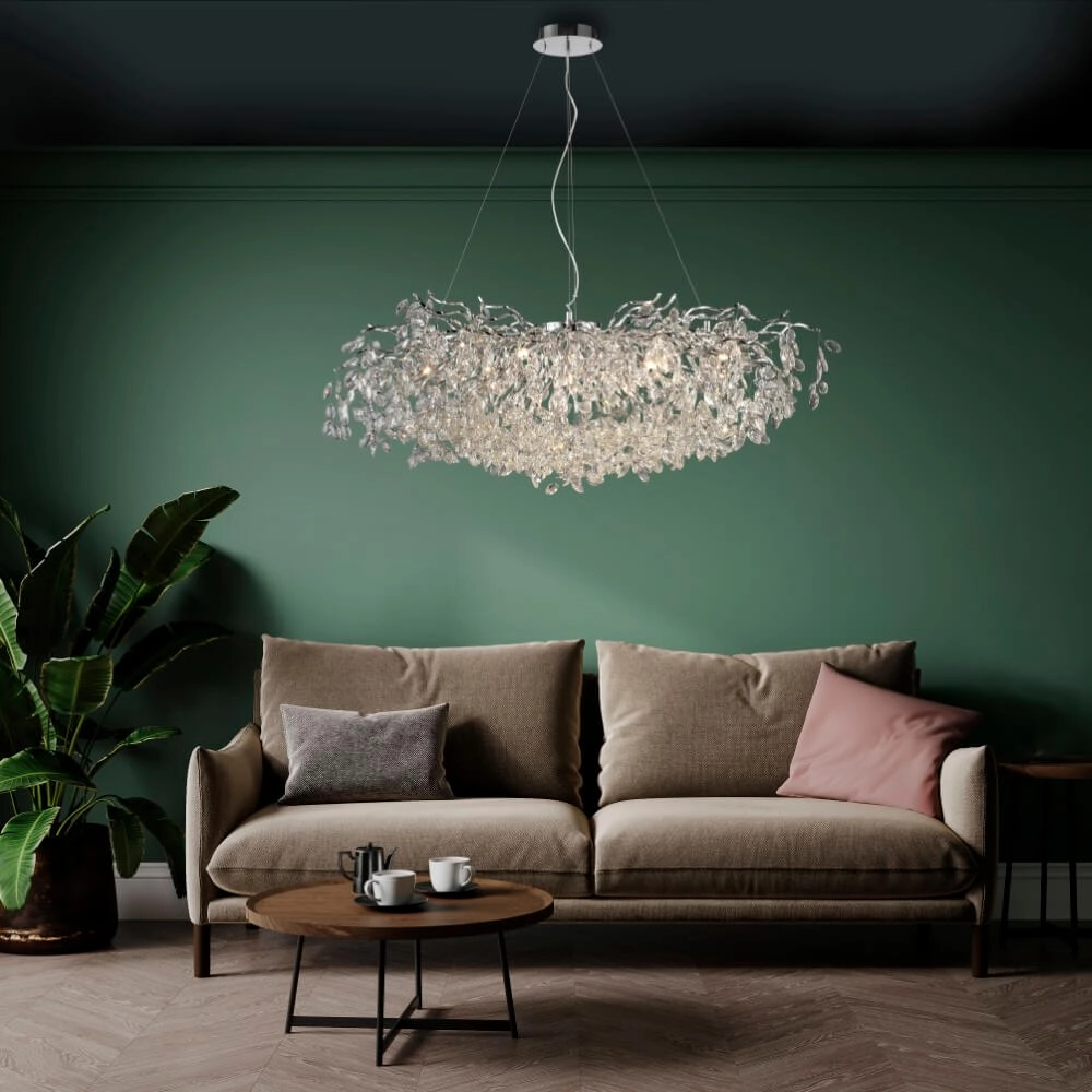 Lustre Ricicle 120 cm chromé Paul Neuhaus 4012248382080