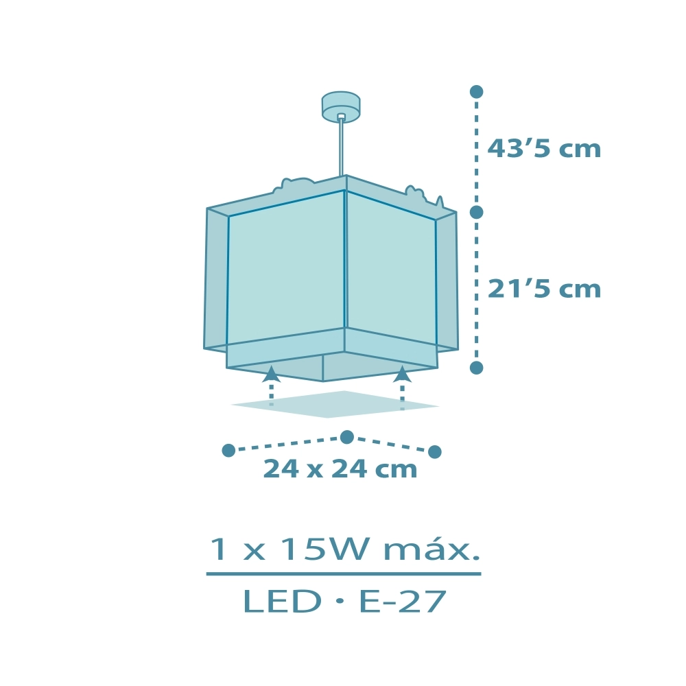 Suspension Baby Dinos bleu Dalber 8420406634524