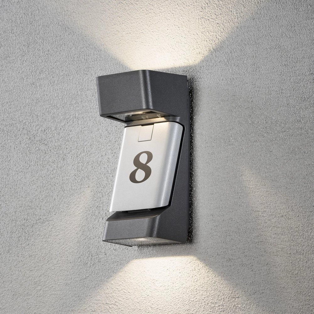 LED lampe d'extérieur Ravenna Adress anthracite avec gris KonstSmide 7318307976373