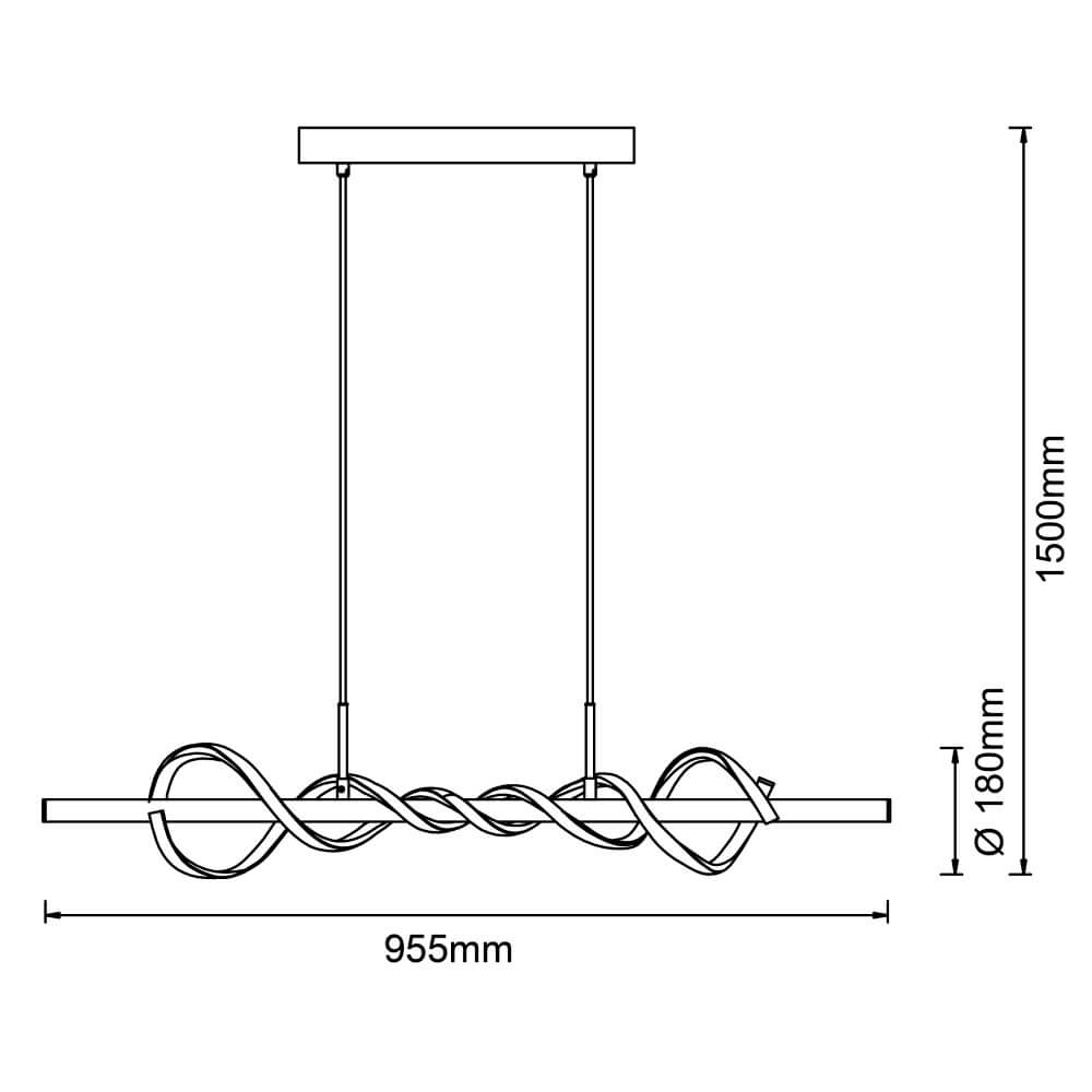Lampe à suspension design noire Amalie M Brilliant 4004353411748