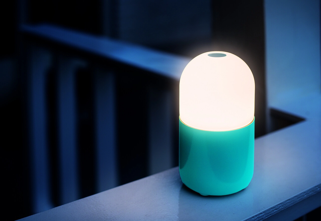 Lampe de table SMOOZ Bean vert menthe GardenLights 5907800857580