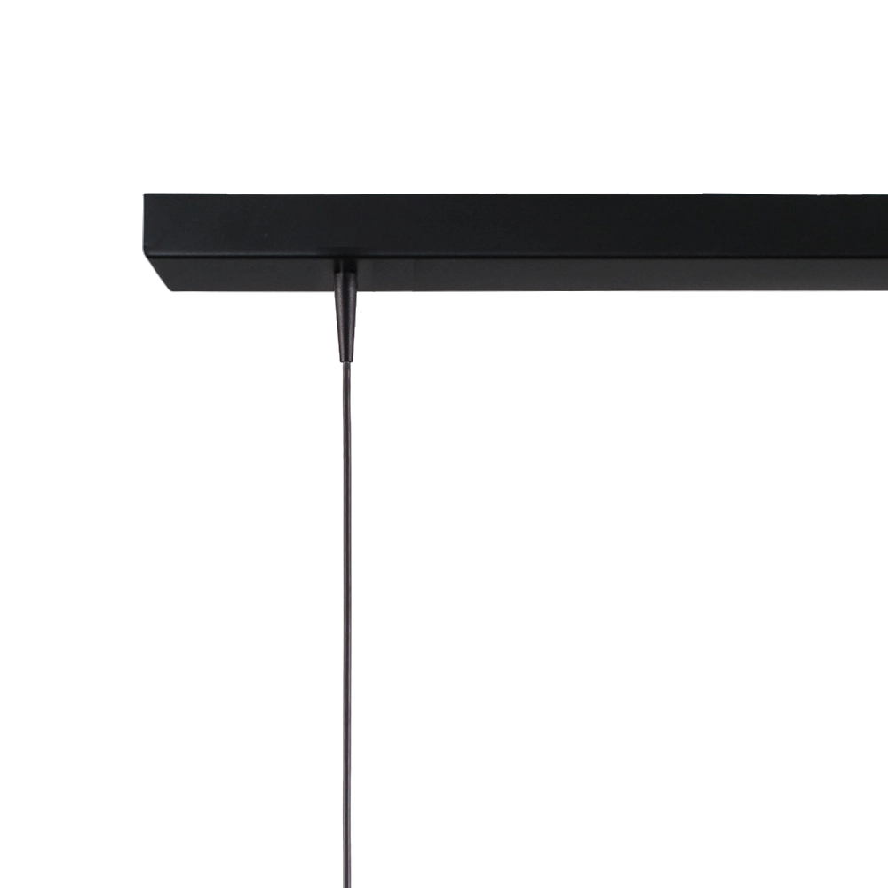 Lampe pendante à 3 lampes Scala 130 cm noir avec nickel Ø 25 cm Masterlight 8718121326542