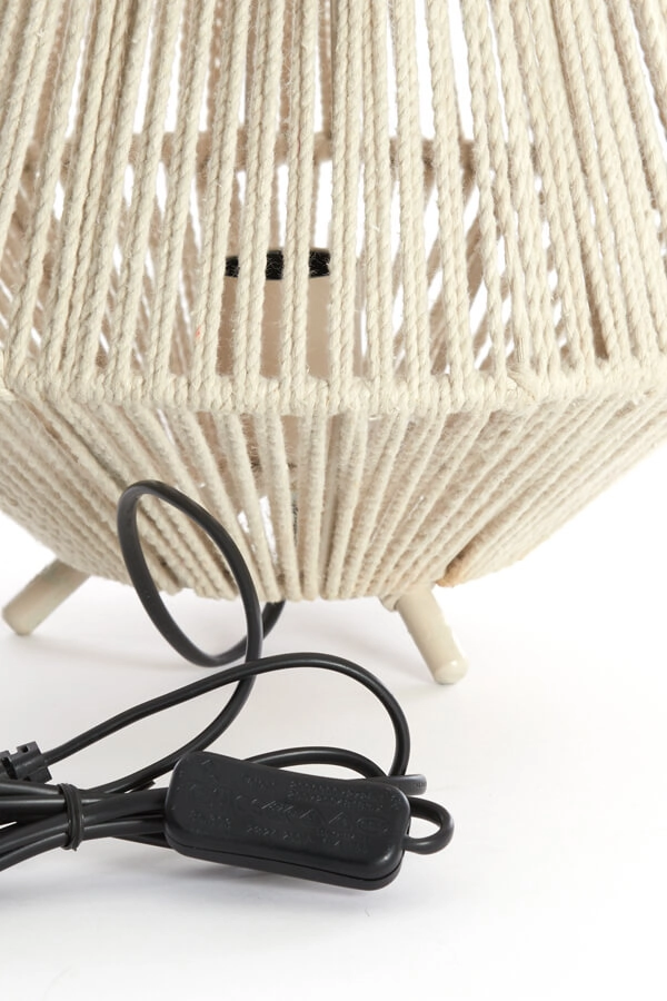 Lampe de table japandi Felida Ø 28cm crème Light & Living 8717807711900