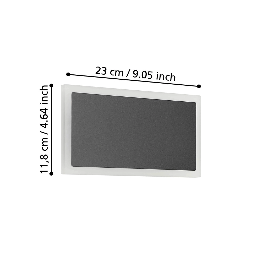 Lampe murale LED élégante Talamello 1 Noir Eglo 9008606316496