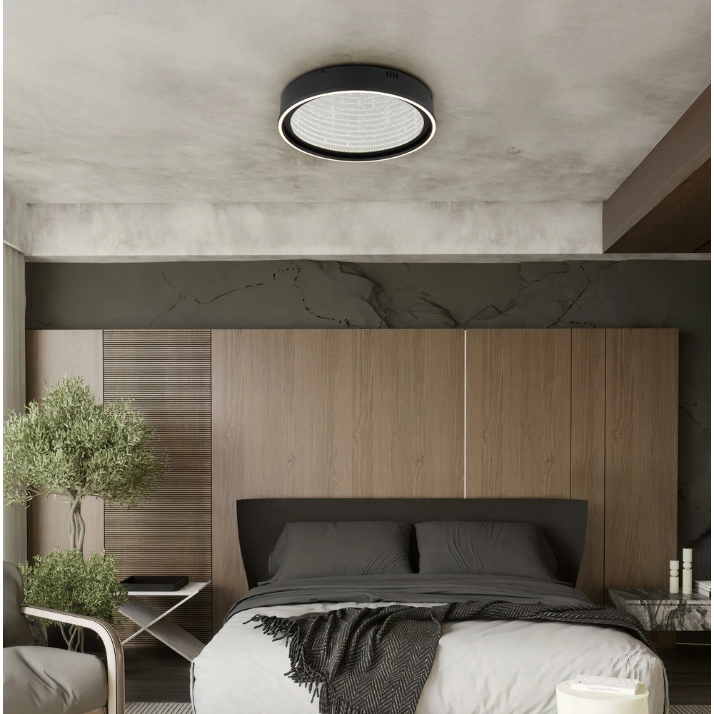Lampe de plafond noire Mirrora Ø 51,5 cm Globo 9007371575848