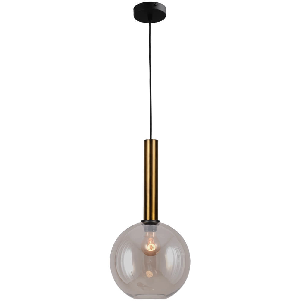 Lampe suspendue Ø 25cm Bella 2 Laiton antique avec verre doré Lampe suspendue Ø 25cm Bella 2 Laiton antique avec verre doré