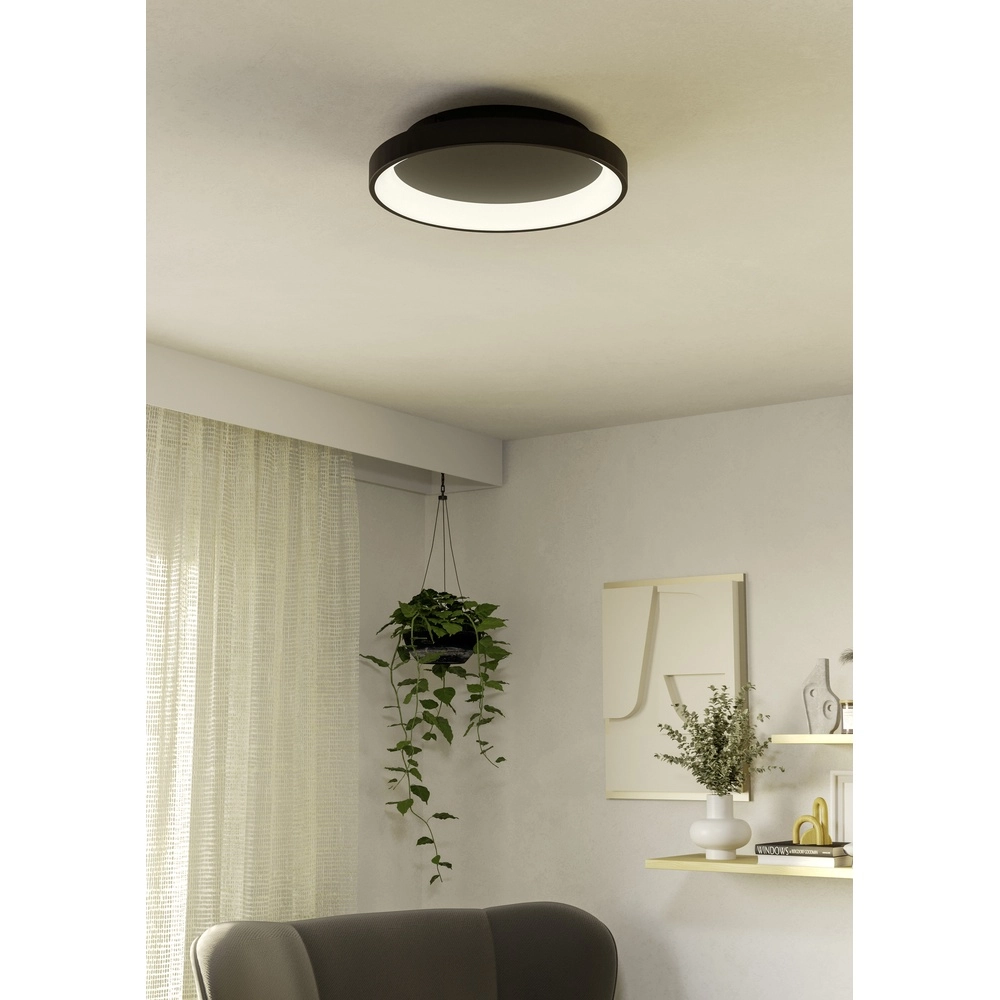 Lumière de plafond LED élégante Loretello Ø 35cm - noir Eglo 9008606316410