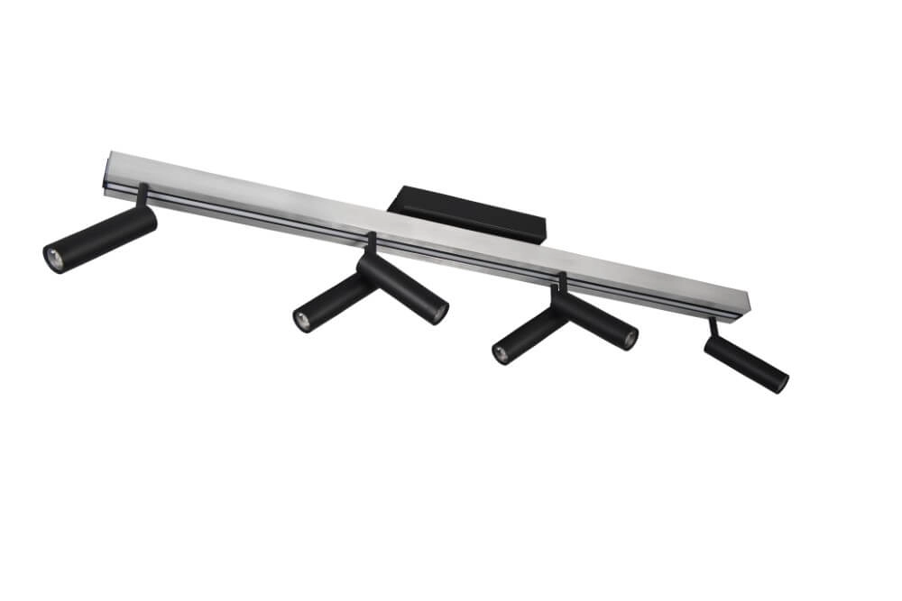 Spot LED 6 lumières Zeno métal avec du noir Trio 4017807627305