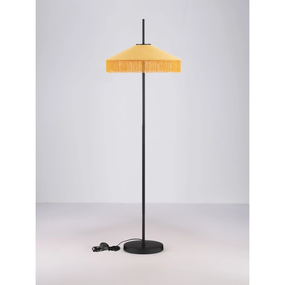 Lampe sur pied Tiffany Velvy jaune Lyora 5212017493811