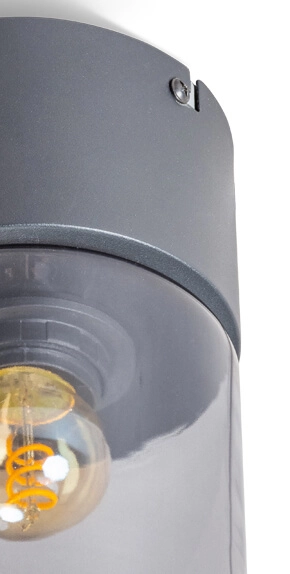 Plafonnier en verre Sledge Glass verre de fumée ETH 8720195302827