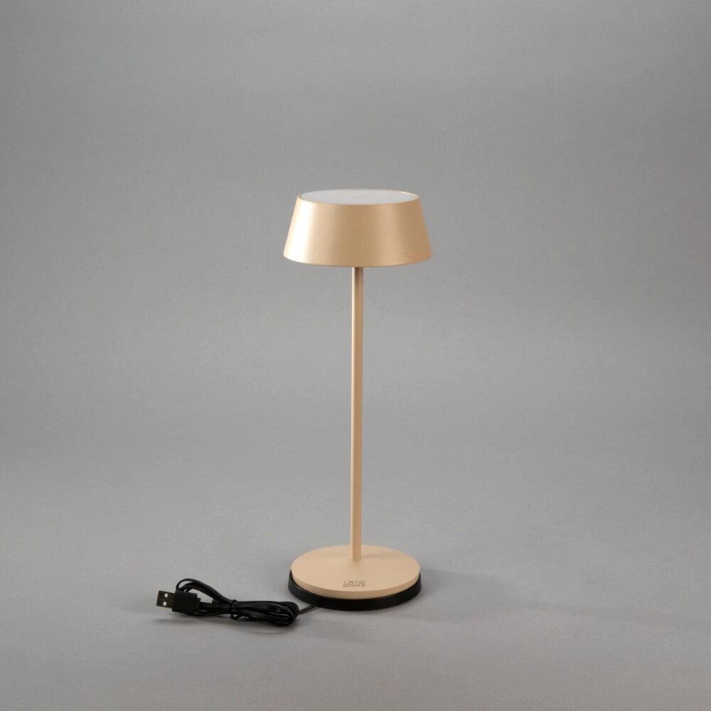 Lampe de table rechargeable Menton brun sable KonstSmide 7318307839333
