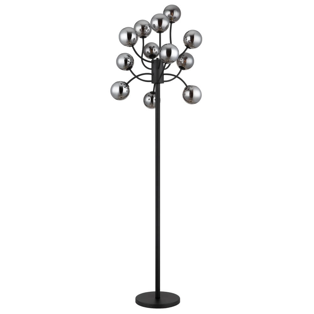 Lampadaire noir Riha 12 lumières Globo 9007371468515