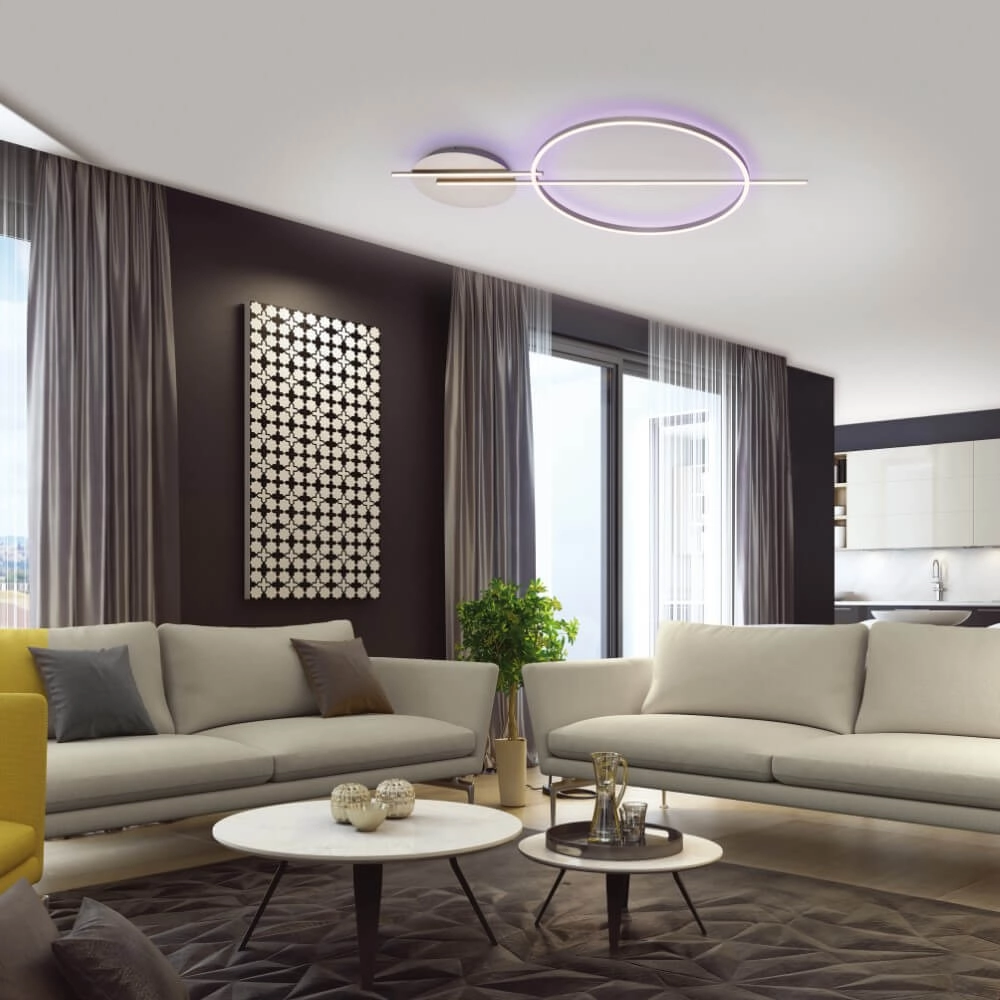 Plafonnier unique Q-Arkoa métal Paul Neuhaus 4012248366608