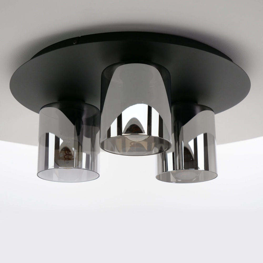 Lampe de plafond Gorosiba 1 Ø 45cm - avec verre fumé Eglo 9002759996314