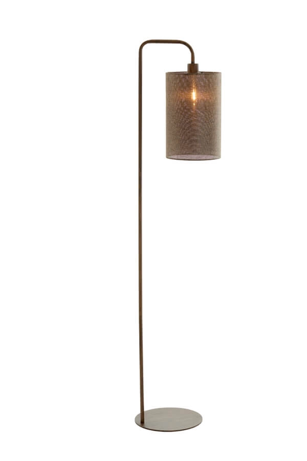 Lampadaire Donio Imprimé bois foncé Light & Living 8717807759568
