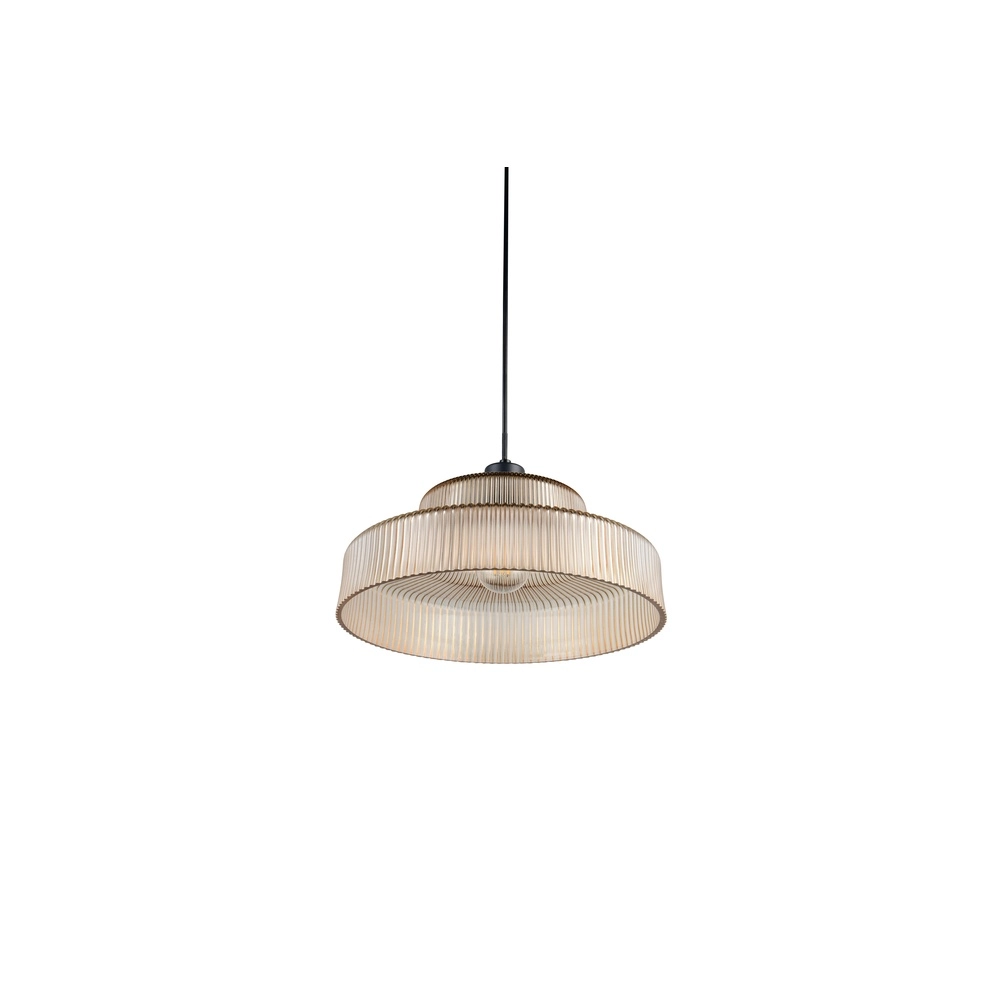 Lampe pendante classique Abella Verre ambré Trio 4017807682021