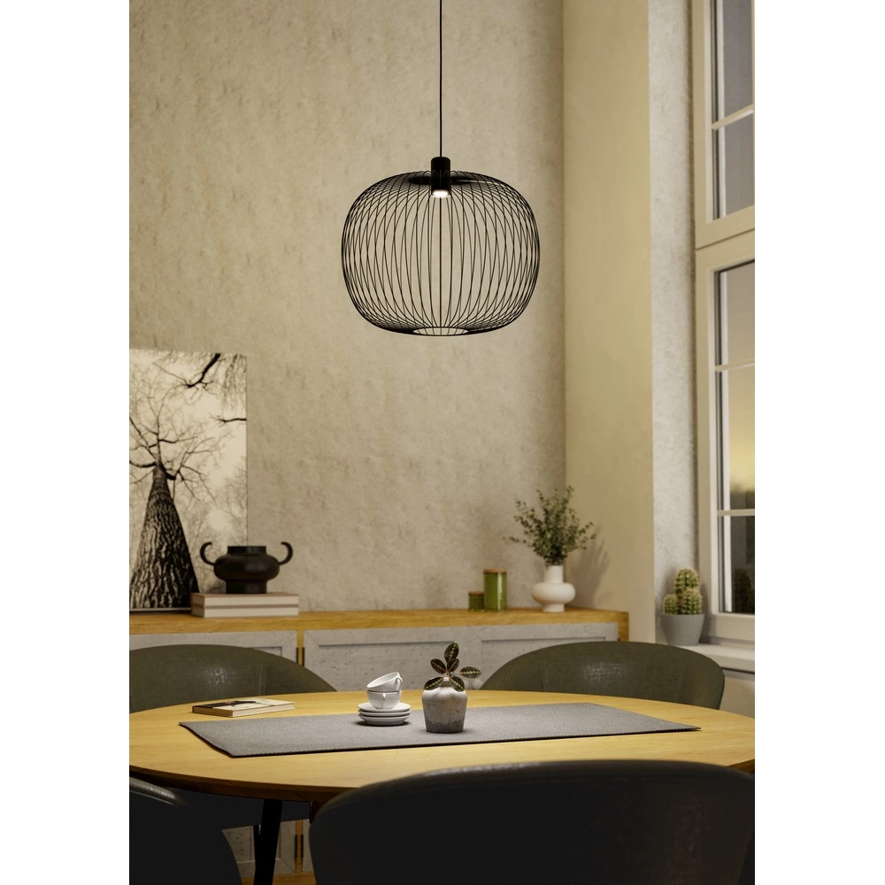 Lampe suspendue filaire Lodods noir Ø 45cm Eglo 9008606390267