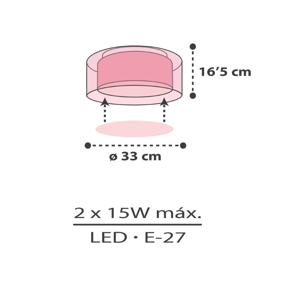 Plafonnier Nuage Clouds rose Dalber 8420406001630