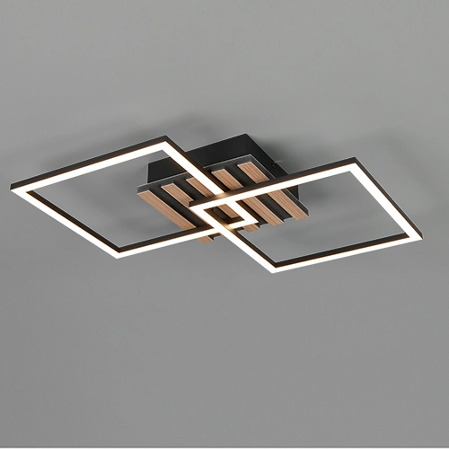 Lampe de plafond moderne Zaro Noir 59,5 cm