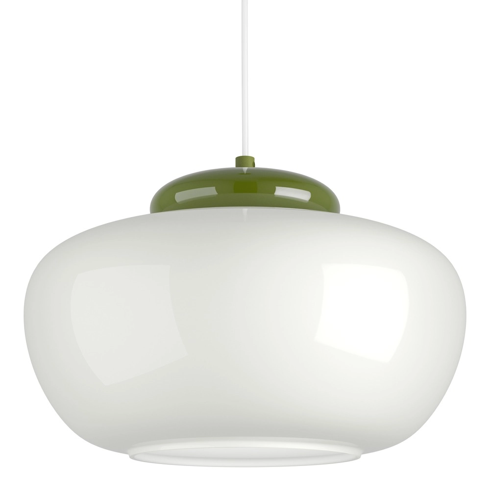 Lampe pendante de conception Berardelli blanc avec vert Ø 30cm Eglo 9008606404957