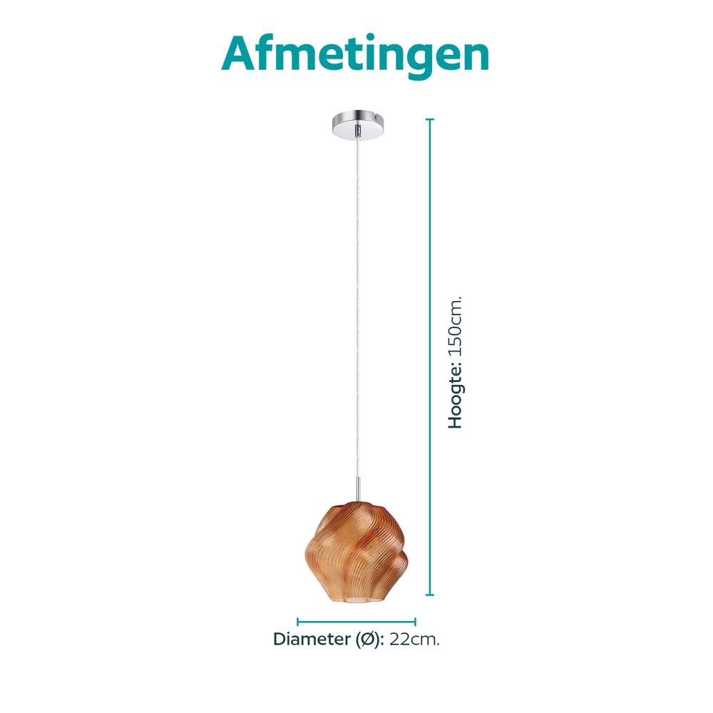 Conception de la lampe suspendue Vicenne orange Eglo 9008606405237