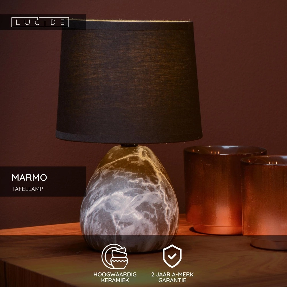 Lampe de table Marmo Noir Lucide 5411212470225