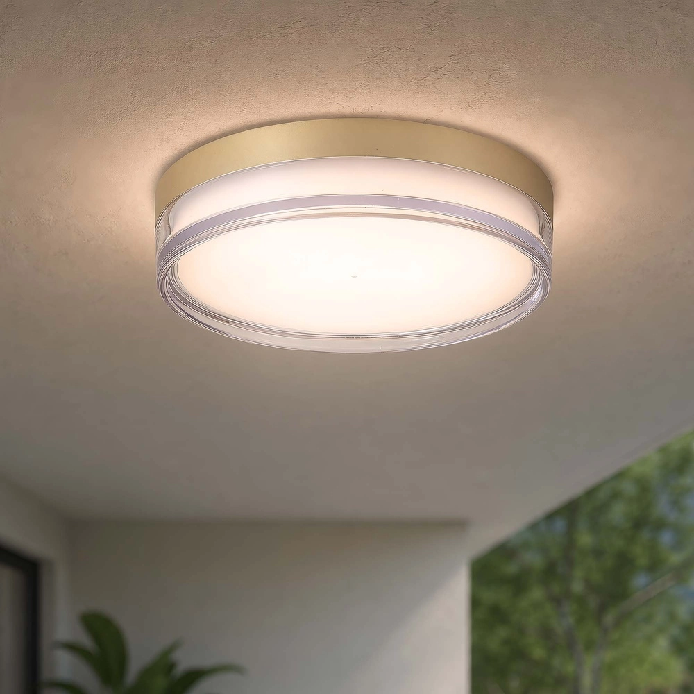 Lampe de plafond Button Ø 30 cm d’or Searchlight 5,05342E+12