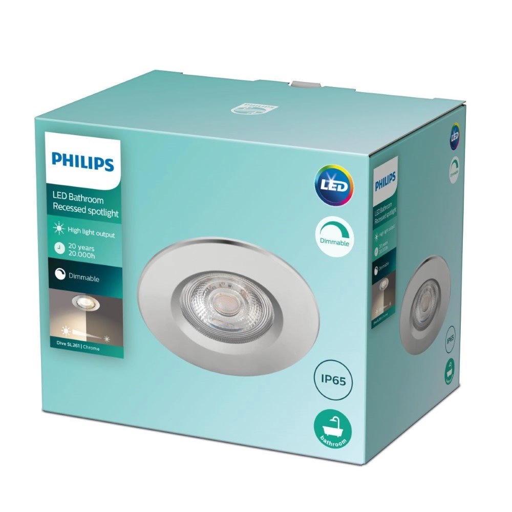 Tache de chrome Dive LED Philips 8718699789619