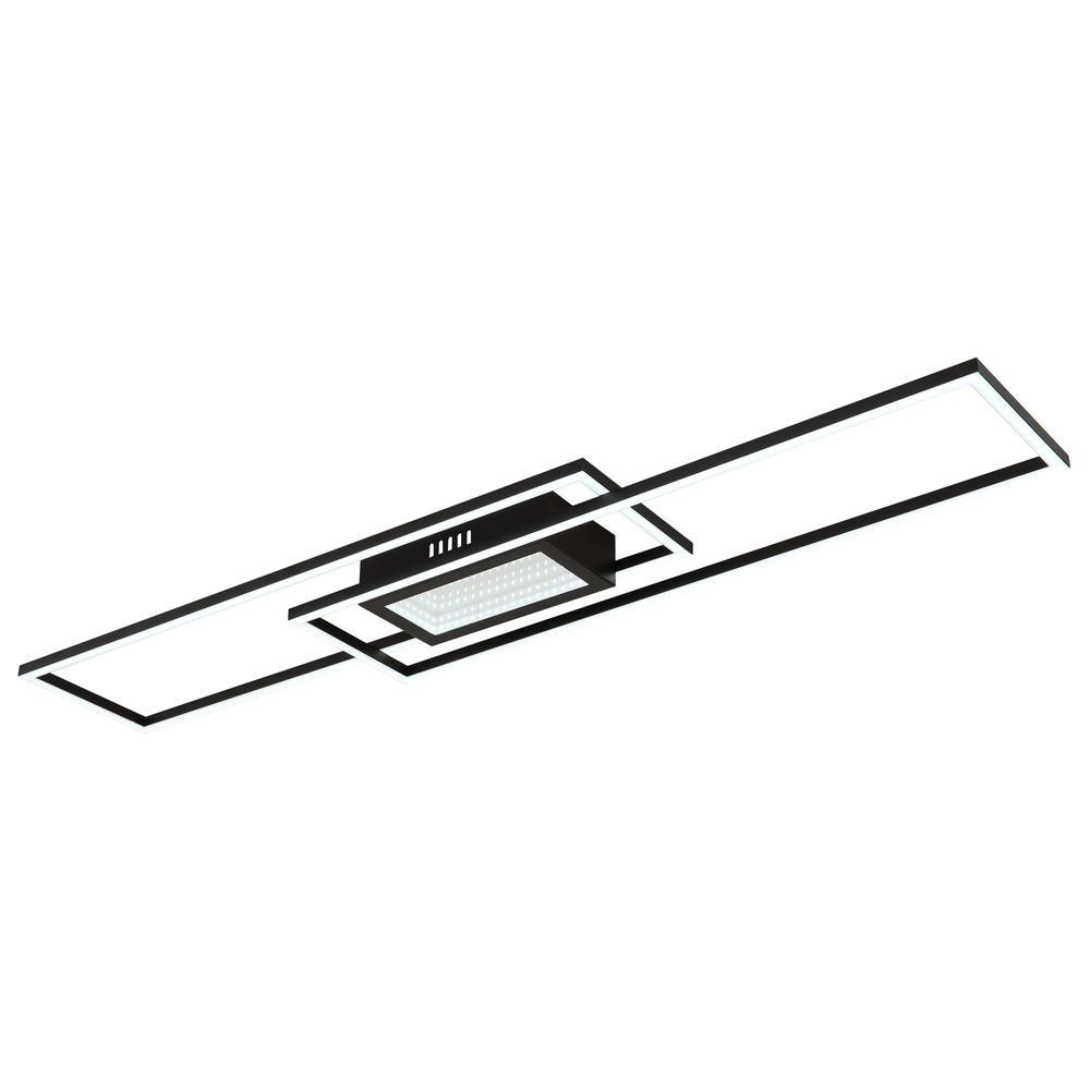 Lampe de plafond moderne Saunders Rectangle noir Globo 9007371478354