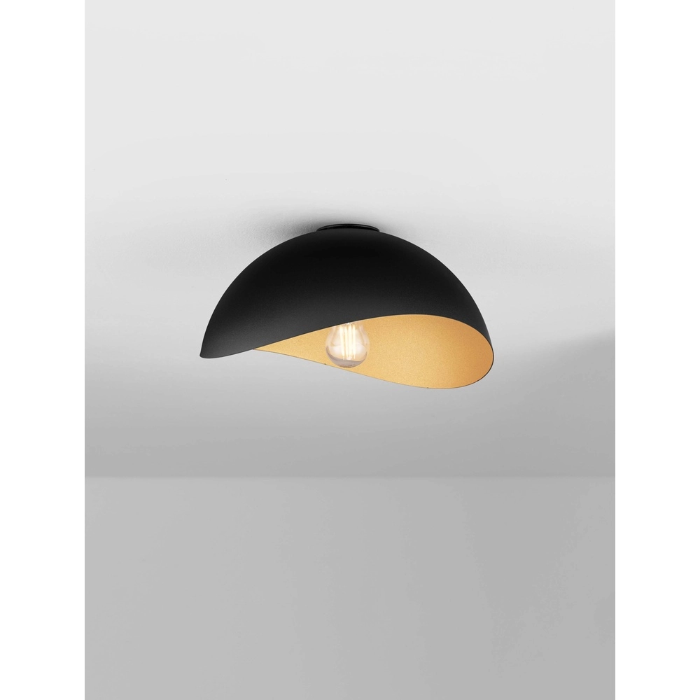 Plafonnier Opsi noir avec or Ø 30cm Plafonnier Opsi noir avec or Ø 30cm