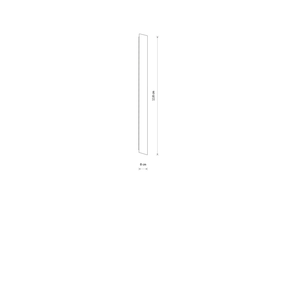 Lampe murale moderne Comma Led noir 118cm Lyora 5903139118774