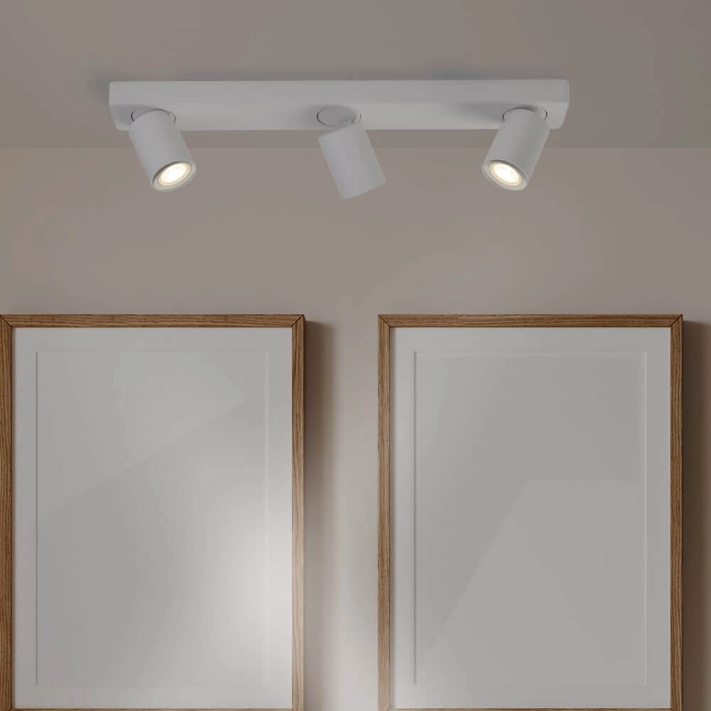 Plafonnier Moon 3 rectangulaire blanc Lyora