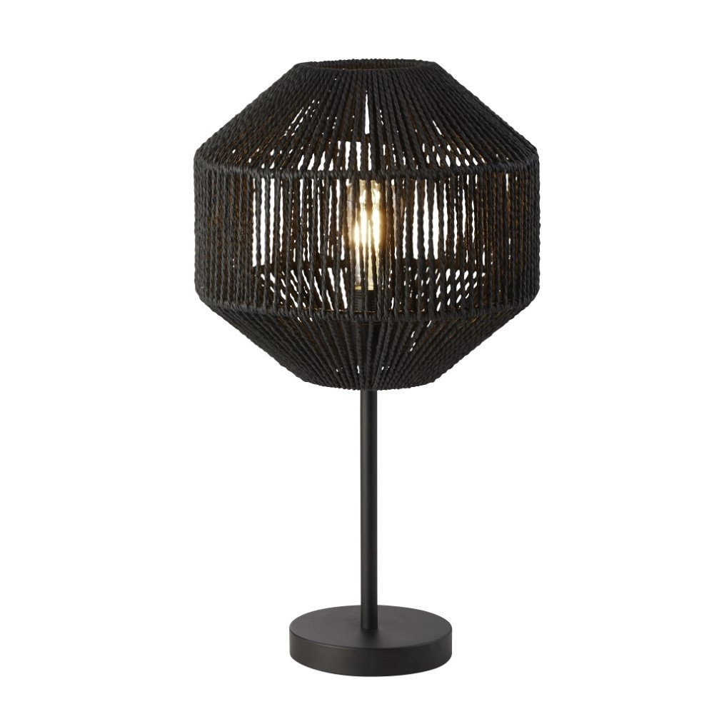 Lampe de table noire Wicker Searchlight 5053423171562