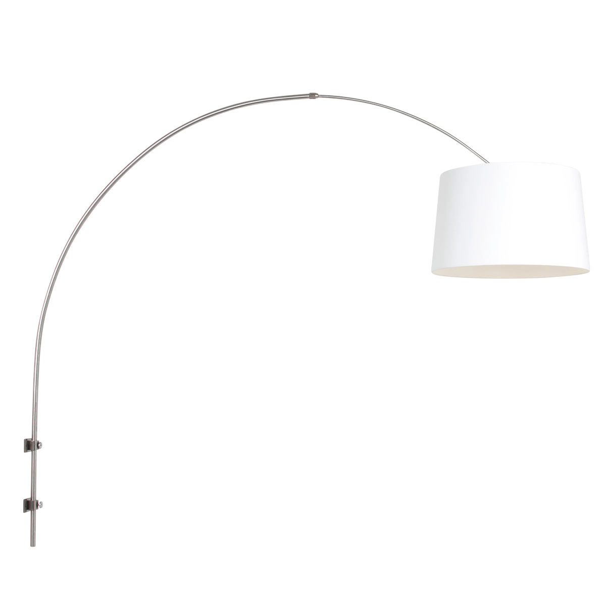 Lampe à arc murale Sparkled avec abat-jour blanc