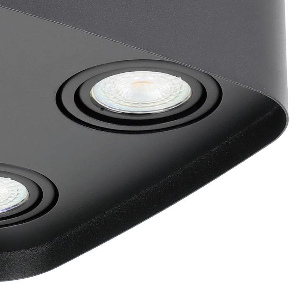 Spot apparent noir Arenzano 4 lumières Eglo 9002759310998