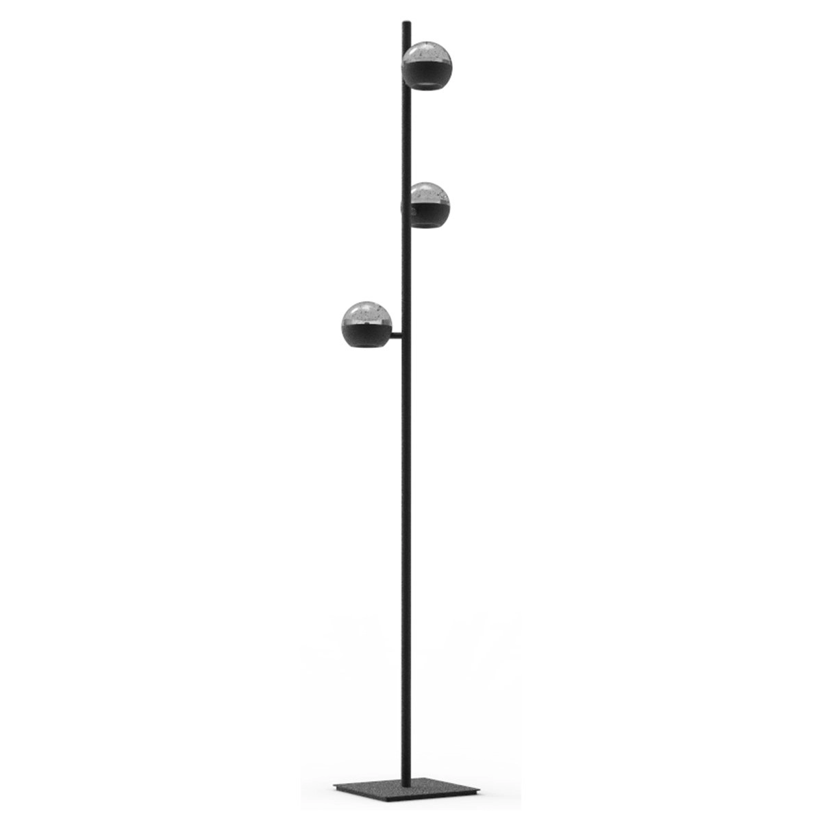 Lampe sur pied à LED Belluno 3-Noir clair - verre Steinhauer 8712746183986